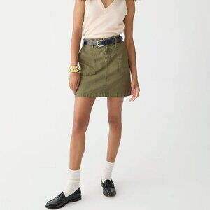 NWT J.CREW Garment-dyed utility mini skirt (Item BK713)